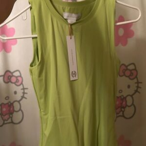 House of Harlow 1960 Lime Green Tank Top